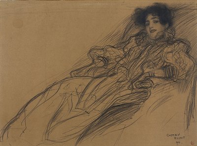 Giovane donna in poltrona da Gustav Klimt